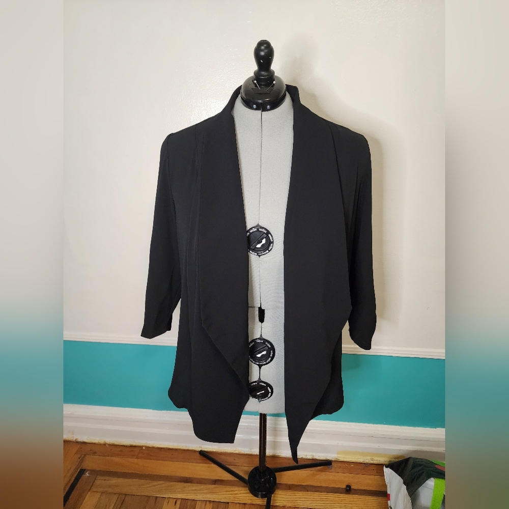 Black Open Blazer